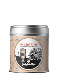 Magenträs (Magentraes), Glarner Gewürzzucker, 100g in der Dose -Magenträs (Magentraes), Glarner Gewürzzucker, 100g im Streuer