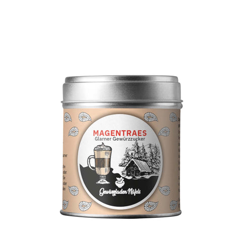Magenträs (Magentraes), Glarner Gewürzzucker, 100g im Streuer