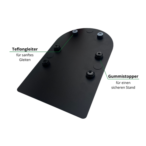 Gleitbrett aus Metall für deinen TM7, schwarz