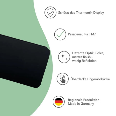 WunderScreen® Displayabdeckung für Thermomix TM7 schwarz