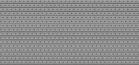 Ein horizontales, sich wiederholendes Muster in Graustufen mit traditionellen Edelweiß-Blütenmotiven und dekorativen Bordüren.