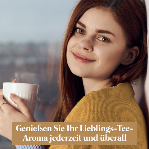 Doppelwandige Glas-Teeflasche mit Teesieb 500 ml