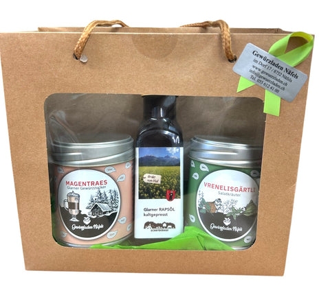 Geschenk Gewürzsäckli mit Rapsöl