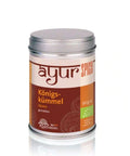 Silberne Gewürzdose "Ayur Spice" gemahlener Ajwain oder "Königs-Kümmel."