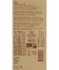 Schokoladenverpackung mit Zutaten- und Nährwertangaben.