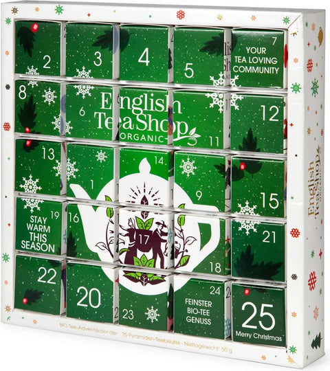 Puzzle Tee Adventskalender "Happy Holiday", BIO , 25 einzelne Boxen, 25 Teebeutel (50 g)