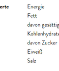 Eine Tabelle mit den durchschnittlichen Nährwerten pro 100 g für den MYSPICE Thüringer Majoran, mit Angaben zu Energie (271,51 kcal), Fett, Kohlenhydraten, Eiweiß und einem Salzgehalt von 0,19 g.