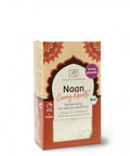 Classic Ayurveda Backmischung für „Naan Curry-Karotte“ in einer 240g-Packung mit indischen Ornamenten und Bio-Siegel.