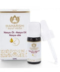 Eine Verpackung und Flasche MAHARI-SHI Ayurveda Nasya-Öl (Nasya Oil) in der 10-ml-Größe mit einer separaten Pipette.