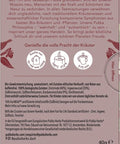 Gewurzladen Nafels Rückseite der Pukka Vanilla Chai Teepackung mit Anleitung, Zutaten und Fair-Trade-Logos.