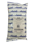 Ein großer, weißer Industriebeutel „Trockenzwiebel“ (getrocknete Zwiebelscheiben) von Christl GewürzTechnologie mit einem Gewicht von 0,50 kg und blauen Markenlogos auf der Verpackung.